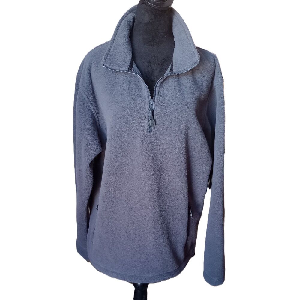 Wearguard Men's Size Medium 1/4 Zip Gray Fleece Pullover, Vintage